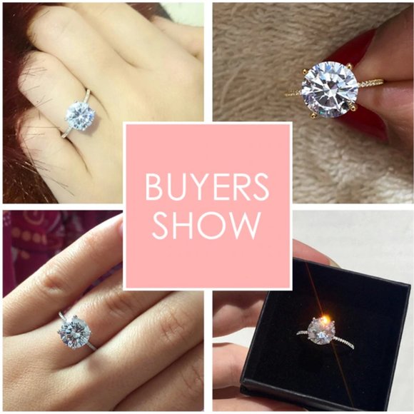 Solid 925 Sterling Silver 3Ct Diamond Ring - Picture 11 of 16